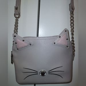 🌺 NWOT Betsey Johnson cat face crossbody purse